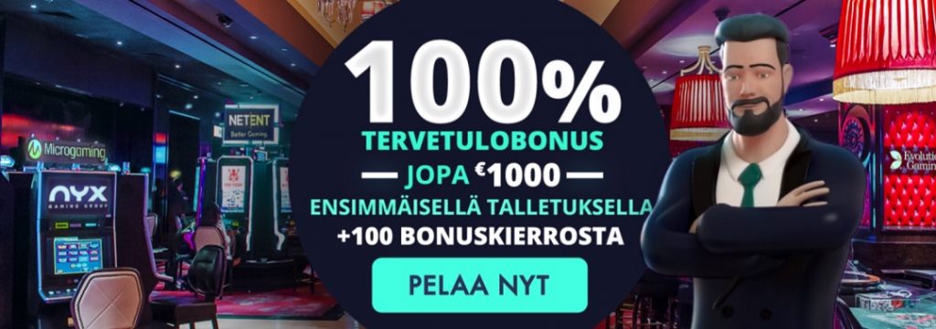 Jonny Jackpot - 100% bonus jopa 1.000 € sekä 100 ilmaiskierrosta