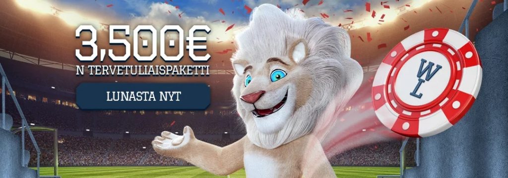 White Lion Casino - 3.500 euron tervetulobonus